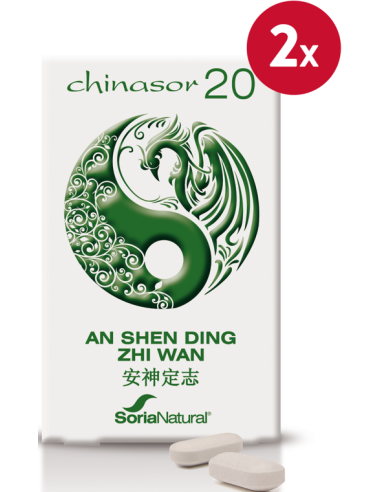 Pack de 2 ud Chinasor 20 An Shen Ding Zhi Wan 30 Comprimidos de Soria Natural