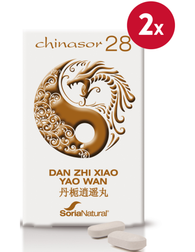 Pack de 2 ud Chinasor 28 Dan Zhixiao Yao Wan 30 Comprimidos de Soria Natural