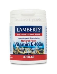 Pack de 2ud Vitamina E Natural 400Ui 60 Cap. de Lamberts