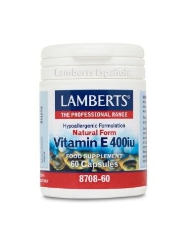 Pack de 2ud Vitamina E Natural 400Ui 60 Cap. de Lamberts