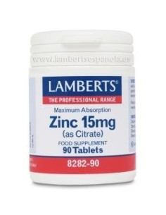 Pack de 2ud Zinc (Como Citrato) 15 Mg. 90 Comprimidos de Lam