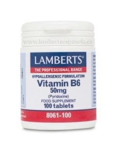 Pack de 2ud Vitamina B6 50 Mg. 100  Comprimidos de Lamberts