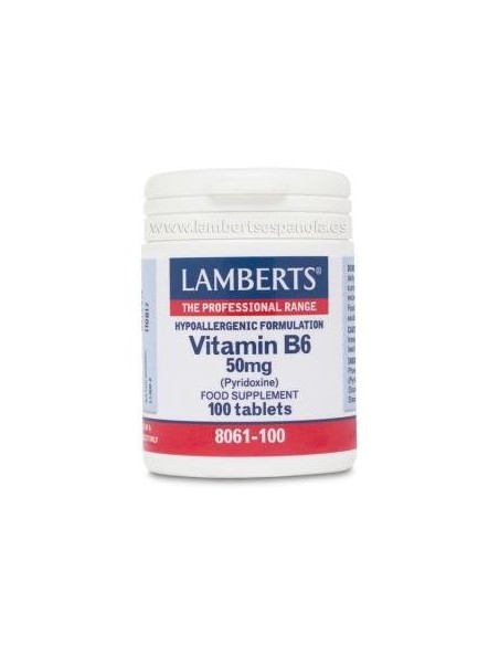 Pack de 2ud Vitamina B6 50 Mg. 100  Comprimidos de Lamberts