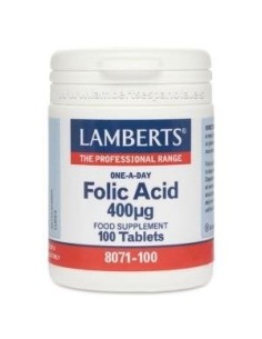 Pack de 2ud Acido Folico 400 Mcg. 100 Cap. de Lamberts