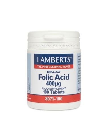 Pack de 2ud Acido Folico 400 Mcg. 100 Cap. de Lamberts
