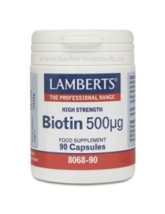 Pack de 2ud Biotina 500 Mcg. 90 Cap. de Lamberts