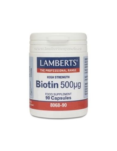 Pack de 2ud Biotina 500 Mcg. 90 Cap. de Lamberts