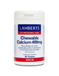 Pack de 2ud Calcio Masticable 400Mg. 60 Comprimidos de Lambe
