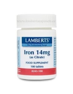 Pack de 2ud Hierro 14 Mg.Citrato 100  Comprimidos de Lambert