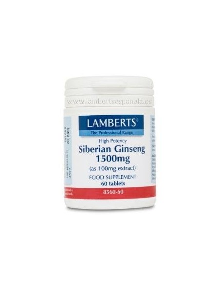 Pack de 2ud Ginseng Siberiano 1.500Mg. 60 Comprimidos de Lam