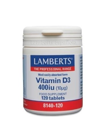 Pack de 2ud Vitamina D3 400Ui 120 Comprimidos de Lamberts