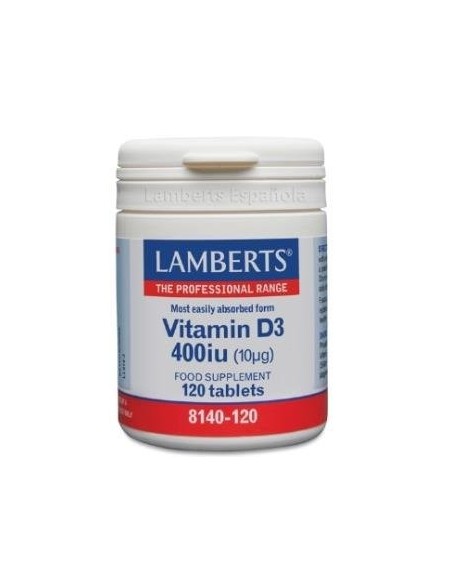 Pack de 2ud Vitamina D3 400Ui 120 Comprimidos de Lamberts