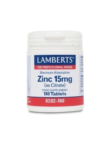 Pack de 2ud Zinc (Como Citrato) 15 Mg. 180 Comprimidos de La