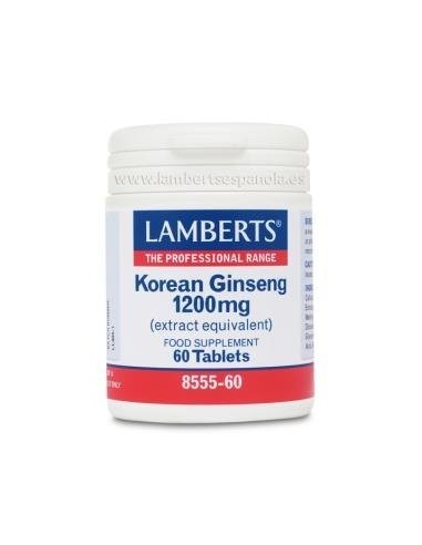 Pack de 2ud Ginseng Coreano 1200Mg. 60Cap. de Lamberts
