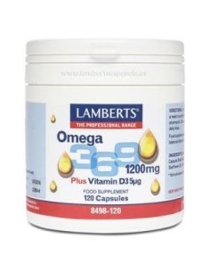 Pack de 2ud Omega 3-6-9 Mas Vitamina D3 120Cap. de Lamberts