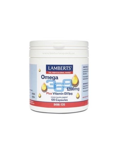 Pack de 2ud Omega 3-6-9 Mas Vitamina D3 120Cap. de Lamberts