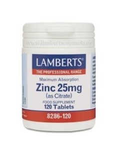 Pack de 2ud Zinc 25Mg. 120Comp de Lamberts