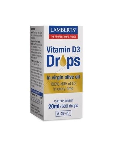 Pack de 2ud Vitamina D3 Gotas 20Ml. de Lamberts