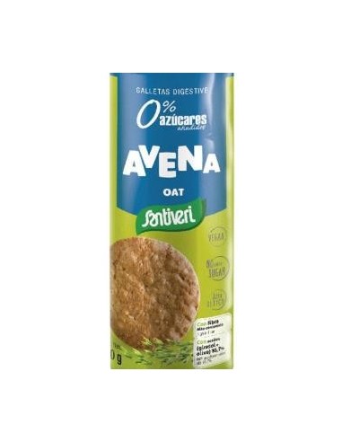 Galletas Integrales de Avena 0% Azúcar Santiveri 190g