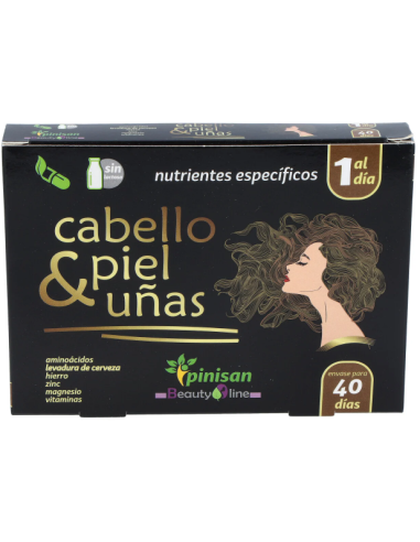 Cabello-Piel & Uñas, 40 Cáps. de Pinisan
