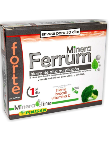 Mineraline Ferrum Forte, 30 Caps. de Pinisan