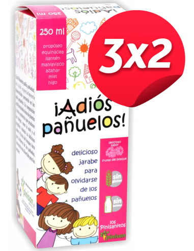 Pack 3x2 Adios Pañuelos Pinisanitos Jarabe 250Ml. de Pinisan