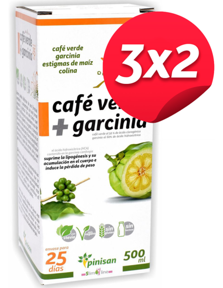 Pack 3x2 Cafe Verde Con Garcinia 500Ml. de Pinisan