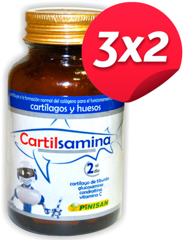 Pack 3x2 Cartilsamina (Cartilago De Tiburon) 40Cap. de Pinis