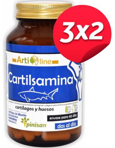 Pack 3x2 Cartilsamina (Cartilago De Tiburon) 80Cap. de Pinis