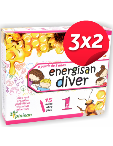 Pack 3x2 Energisan Diver 15Viales de Pinisan