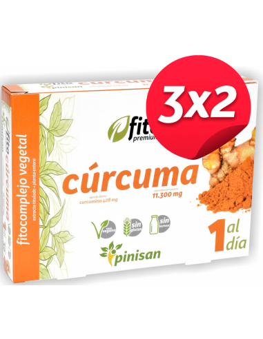 Pack 3x2 Fito Premium Curcuma 30Cap. de Pinisan