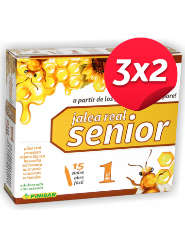 Pack 3x2 Jalea Real Senior 15Viales de Pinisan