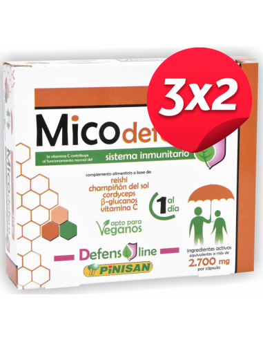 Pack 3x2 Mico Defens 30 Capsulas de Pinisan