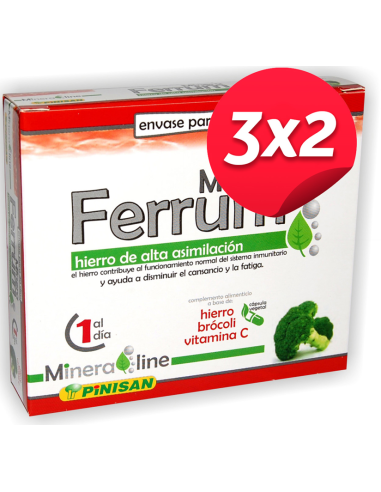 Pack 3x2 Mineraline Ferrum 30Cap. de Pinisan