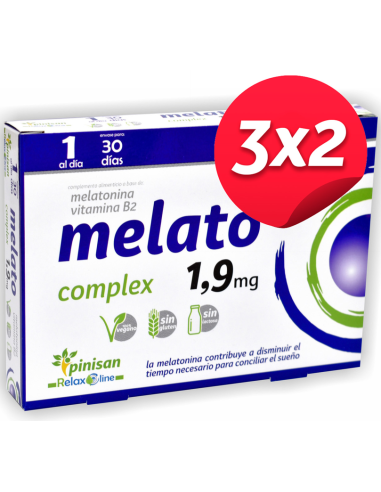 Pack 3x2 Relax Line Melato 1,9Mg. 30Cap. de Pinisan