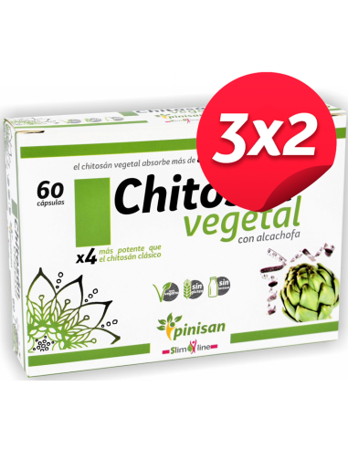 Pack 3x2 Chitosan Vegetal 60Cap. de Pinisan