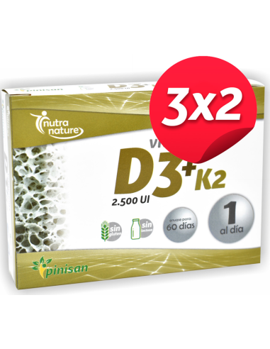 Pack 3x2 Vitamina D3+K2 60Cap. de Pinisan