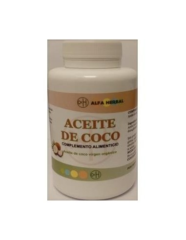 Aceite De Coco 120 Cápsulas  Alfa Herbal