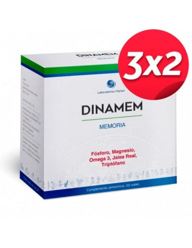 Pack 3x2 Dinamem 20 Viales de Dinadiet