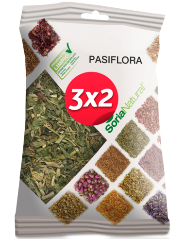 Pack 3X2 Pasiflora Bolsa 40Gr. de Soria Natural.