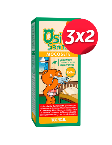 Pack 3x2 Osito Sanito Mocosete 150 ml Tongil..