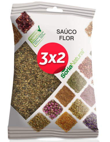 Pack 3X2 Sauco Flor Bolsa 40Gr. de Soria Natural.