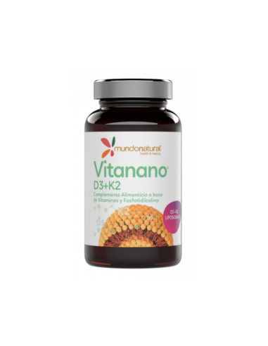 Vitanano Vitaminas D3 + K2 Liposomado 30Cap. de Mundonatural