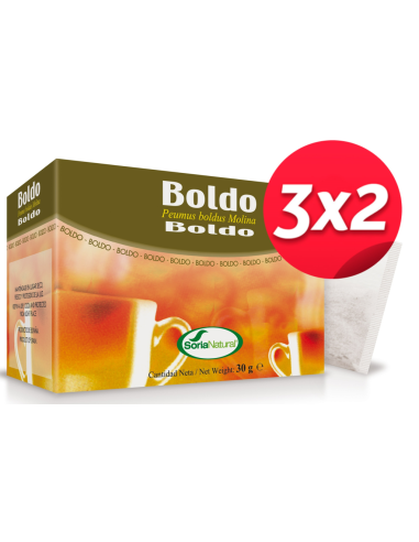 Pack 3X2 uds Infusion de Boldo 20 uds de Soria Natural
