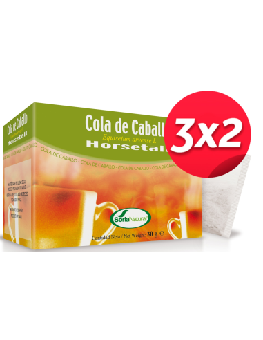 Pack 3X2 uds Infusion de Cola de Caballo 20 uds de Soria Natural