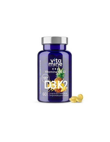 Vitamina D3+K2 60 Comprimidos Masticables de Herbora