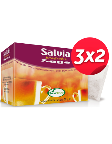 Pack 3X2 uds Infusion de Salvia 20 uds de Soria Natural