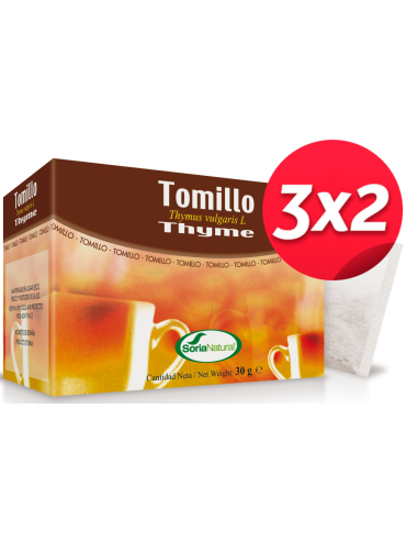 Pack 3X2 uds Infusion de Tomillo 20 uds de Soria Natural