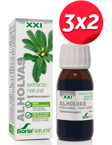 Pack 3X2 Ext. Alholvas Xxi 50Ml. S/Al de Soria Natural.