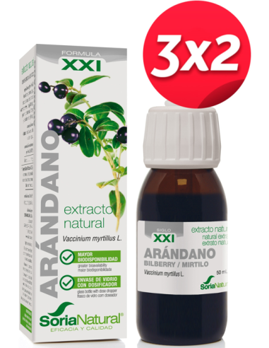 Pack 3X2 Ext. Arandano Xxi 50Ml. S/Al de Soria Natural.